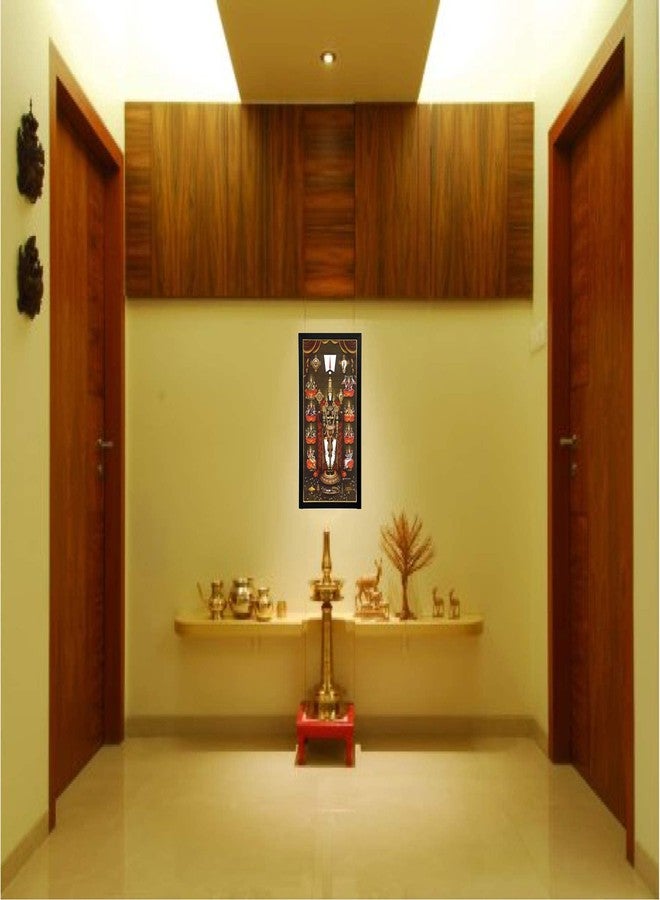 101Temples 101 Temples - Divinity Eternity Spirituality Asta Lakshmi Venkateswara Swamy God Wooden Photo Frame with Wall Hook, 1 Piece | 10” x 13”, Matt Finish - Image 4